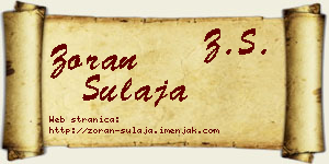 Zoran Šulaja vizit kartica